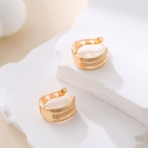 ต่างหูทองแดงเซอร์คอนแบบเต็มไมโครระดับไฮเอนด์หรูหราดีไซน์โดดเด่นพร้อมที่เกี่ยวหูเครื่องประดับทองเหลืองแบบวินเทจสำหรับผู้หญิง-สำหรับเป็นของขวัญ - Product Image 4