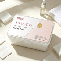 Tampons en coton premium pour le visage, 100 unités, tampons démaquillants, tampons carrés pour le nettoyage du visage, purs et naturels, pour le démaquillage