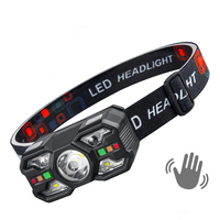 Mini Linterna LED Recargable por USB, Linterna Frontal con Sensor de Movimiento para Deportes al Aire Libre, Pesca, Camping, Correr y Trabajo