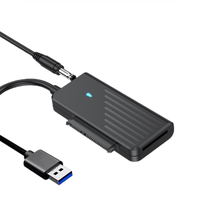 Kabel Drive mudah M.2 SSD NVME, protokol ganda 10GB3.1 Tipe C ke SATA2.5/3.5 inci kabel Hard Drive 5GB