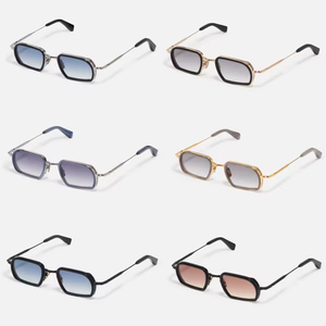 LMA New Arrival Classic Small Rectangle High Quality Metal TR90 Brown Eyewear Gradient TAC Lenses Men Luxury <strong>Sunglasses</strong> Women - Product Image 6
