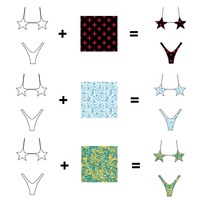 OEM ODM Custom Dames Triangel Bikini Set Groothandel 2-delig Snel Droogend Ademend Anti-UV Print Strandkleding Rechtstreeks van de Fabriek
