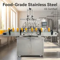 Máquina Automática de Llenado de Bebidas y Jugos, Equipo de Embotellado Lineal de 4 Cabezas para Jugo de Naranja Fresco