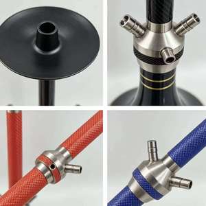 70 cm Metal <b>Hookah</b> Set Carbon Fiber Style Tobacco <b>Pipe</b> Multi Color Smoking Accessory for Lounge Bar - Product Image 4