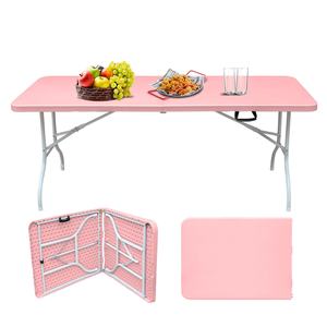 Mesas Plegables <span class=keywords><strong>de</strong></span> Plástico Resistente <span class=keywords><strong>de</strong></span> Color Rosa para Exteriores, <span class=keywords><strong>de</strong></span> 8 Pies <span class=keywords><strong>de</strong></span> Largo, para Eventos y Picnics, Mesas Plegables <span class=keywords><strong>de</strong></span> Plástico <span class=keywords><strong>de</strong></span> 4 Pies <span class=keywords><strong>de</strong></span> Largo para Eventos y Picnics - Product Image 3