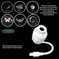 Projecteur de lumière nocturne USB Yinzam A064, thèmes Océan/Lune/Étoiles, pour cadeau de Noël, décoration de voiture pour enfant, lampe de Noël