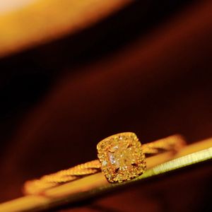 Bague de fiançailles Xinfly avec diamant taille coussin de 0,2 ct, monture en or 18 carats à griffes, pour anniversaire - Product Image 5