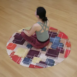 Serviette de plage ronde 55 ''Barbell Antimicrobien Multi Usage Premium Meditation Yoga Mat
