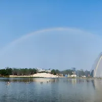 Système de brumisation haute pression en acier inoxydable pour club de plage avec fontaine arc-en-ciel pour espace photo extérieur