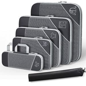 Compression 6-Piece Set Expansion <b>Clothes</b> and Shoes Travel <b>Storage</b> Bag for Luggage - Product Image 4