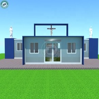 Église modulaire préfabriquée en acier de 126 m², design simple, structure en acier, construction rapide aux Philippines