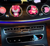 Diffuseur de parfum en pierre de gypse pour grille d'aération de voiture, motif ours de dessin animé mignon, à clipser, parfum longue durée pour l'intérieur du véhicule