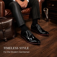 Zapatos Derby de charol negro brillante italianos DL520-1 al por mayor para hombre, zapatos formales con cordones, zapatos de vestir con suela roja para fiestas y negocios.