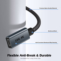Câble d'extension USB C Type C 3,3 pieds 1 m 10 Gbps Faracent USB 3.2 Type C 3.1 mâle vers femelle pour la charge et la synchronisation pour PS5, PC, tablette