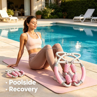 Rouleau de massage multifonctionnel portatif pour mollets, clip circulaire, pour adultes (hommes et femmes), amincissement des jambes, drainage des méridiens, équipement de sport et de fitness