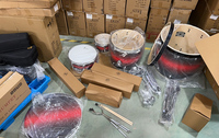 Batterie de Jazz Professionnelle de Performance pour Adulte, Kit Complet avec Support Double Embase, Grosse Pédale, 5 Fûts et 4 Cymbales, avec Tabouret (Vente en Gros)