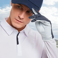Guantes de Golf de Cuero Cabretta para Hombre, Impermeables, para Zurdos, Dedos Completos, Venta al Por Mayor de Fábrica