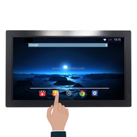 Alta calidad Android Digital Photo & Video Frame 18 IPS Panel Reproductor de publicidad con reloj de pantalla táctil Formato de audio de la WiFi-MP3