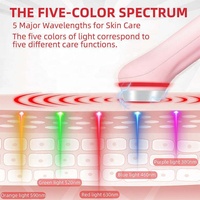 Appareil de beauté galvanique 5 couleurs pour le soin de la peau, raffermissement du cou, vibration haute fréquence, micro-courant, lifting du visage, usage domestique