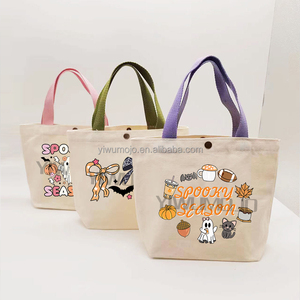 Borsa da donna personalizzata con motivo a tre fantasmi per Halloween, dolcetto o scherzetto senza caramelle, borsa per <span class=keywords><strong>il</strong></span> <span class=keywords><strong>trucco</strong></span> - Product Image 2