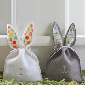 Easter Bunny <strong>Egg</strong> Bag Felt Easter Candy Bag Felt <strong>Egg</strong> Easter <strong>Decoration</strong> for Baby Party Supplies - Product Image 1