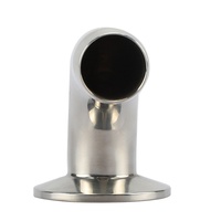 Adaptateur coudé 90° en acier inoxydable 304 316L pour hygiène, raccord rapide en caoutchouc, embout cannelé à trois colliers