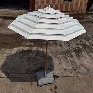 <span class=keywords><strong>Parasol</strong></span> de plage multicouche de luxe blanc personnalisé, résistant au <span class=keywords><strong>vent</strong></span> <span class=keywords><strong>fort</strong></span> pour l'extérieur - Product Image 4