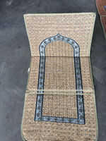 Tapis de prière musulman de Dubaï à dossier, en polyester tissé carré, antidérapant, résistant à la corrosion, pliable, à poils moyens, 70x110cm, très vendu