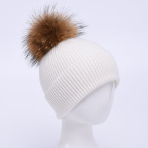 Chapeau en laine pour enfant, adorable <span class=keywords><strong>bonnet</strong></span> avec rabat d'oreille, couvre-chef pour bébé, peluche mignonne et chaude, automne-hiver - Product Image 2