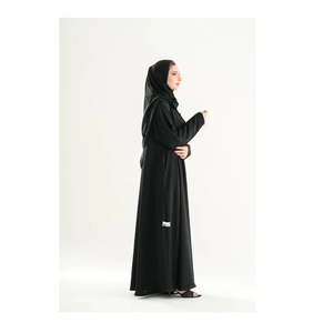 Highly Affordable Product Wholesale Modest Printed Black <b>Women</b> Casual Linen Abaya - Product Image 1