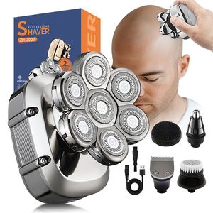USBパワーのハゲセブンブレード電動シェーバー家庭用およびホテル使用5つのロータリーひげヘアクリッパートリマー - Product Image 1