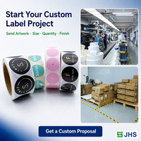 Étiquettes autocollantes personnalisées en rouleau avec logo, options de taille, de forme, de couleur, de finition brillante et de pelliculage pour l'emballage des produits