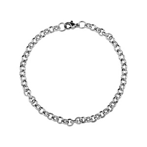 Cadena de Eslabones en Forma de O de Acero Inoxidable Chapada en Oro de 5 mm, Collar y Pulsera de Estilo Punk para Hombre con Circonita Cúbica - Product Image 5