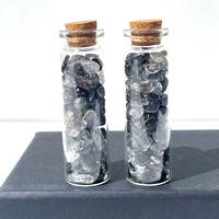 Bouteille de dérive naturelle de 7cm en gros, pierre de guérison, éclats de cristal, bouteille de souhaits fabriquée à partir d'autres cristaux