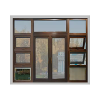 UPVC Fenêtres combinées PVC de haute qualité Portes et fenêtres Double profilé en verre Fenêtres à battant et à auvent