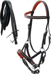 Custom Logo Real <b>Leather</b> Horse Halter Black Brown Equestrian Competition Riding Sizes S/M/L/XXL HE6988 - Product Image 4