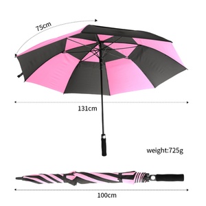 Oversize Golf <b>Umbrella</b> OEM ODM logo 130cm High Quality <b>Windproof</b> Luxury Fashion Vented Strong Semi-Automatic Opening Travel - Product Image 2