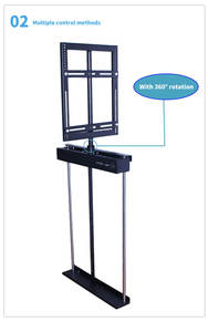 <span class=keywords><strong>Support</strong></span> de télévision motorisé à télécommande en alliage d'aluminium, rotation à 360 degrés, <span class=keywords><strong>support</strong></span> de levage électrique pour téléviseurs de 52 à 65 pouces, supports de télévision, chariots - Product Image 4