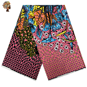 Nouveau <strong>Tissu</strong> Africain En Coton Motif De Plantes Confortables Et Respirantes <strong>Tissu</strong> De Cire Pour Vetements Batik Organic Girls - Product Image 3