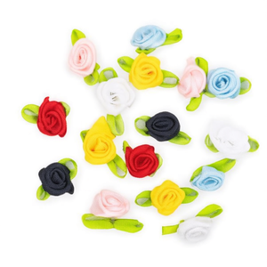 Fiori in Tessuto Ilan 1,5cm Colori Misti 15pz Decorazioni per Artigianato - Product Image 2