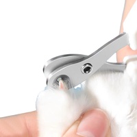 Coupe-ongles et tondeuse pour animaux de compagnie en acier inoxydable, design multifonctionnel à trou rond pour chiens, chats et petits animaux