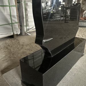 Лидер продаж, надгробие из черного гранита в современном американском стиле, полированное надгробие для кладбищенских надгробий и памятников - Product Image 3