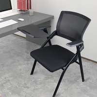 Chaise de formation pliable en maille, siège de réunion, avec tablette et fente pour écriture