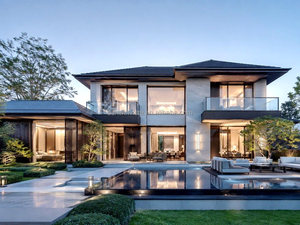 Villa en acier léger résistante aux chocs, structure en acier, nouveau look classique chinois pour la revitalisation rurale, ferme et <span class=keywords><strong>maison</strong></span> familiale - Product Image 2