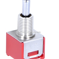 Interrupteur à bascule miniature Yuenfung, 3 broches SPDT, 5A 250V, bouton rouge ON-ON, utilisation pour instruments en plastique, durée de vie de 40000 cycles