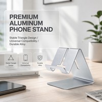 Support de téléphone de bureau en alliage d'aluminium, épaisseur 3 mm, pliable, réglable, support de tablette pour iPad Pro 12.9 S26 Ultra personnalisé