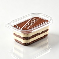 Boîte à gâteau transparente en PET recyclable avec couvercle à charnière, conteneur jetable pour pâtisseries, sushis, gelées, croissants, beignets, qualité alimentaire sûre pour boulangerie