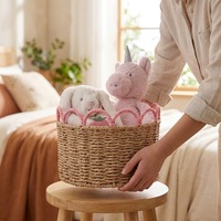 Panier de rangement tissé à la main MIXWARES en corde de papier, organisateur écologique pour cosmétiques, bureau et maison