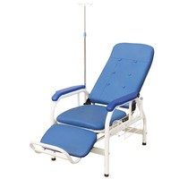 Chaise de perfusion pour patient médical réglable en acier inoxydable lit de chaise de transfusion inclinable pour hôpital portable