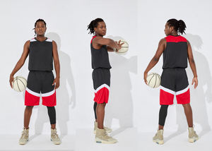 カスタム 100% ポリエステル製 高通気性 バスケットボール スポーツウェア シャツ・ショーツ セット 大人・子供向け 大きいサイズ対応昇華プリントバスケットボールトップ - Product Image 2